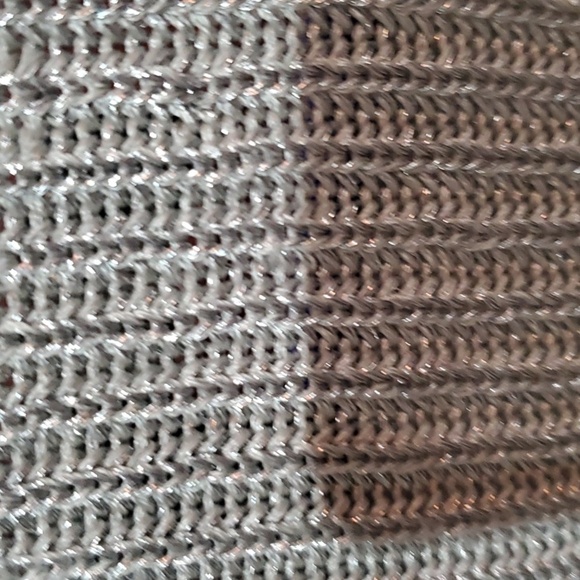 Ralph Lauren Women's Soft Silver Mettalic Crewneck Sweater BLACK LABEL - Picture 9 of 10